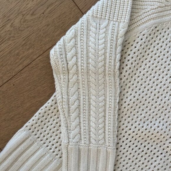 Woman's Nordstrom 100% Cashmere Sweater - Cream color  size M - Picture 3 of 5